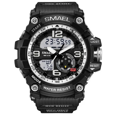 Новинка SMAEL спортивные цифровые часы для улицы пустынный камуфляж военный светодиодный дисплей наручные часы для мужчин часы Relogio Masculin - Цвет: silver