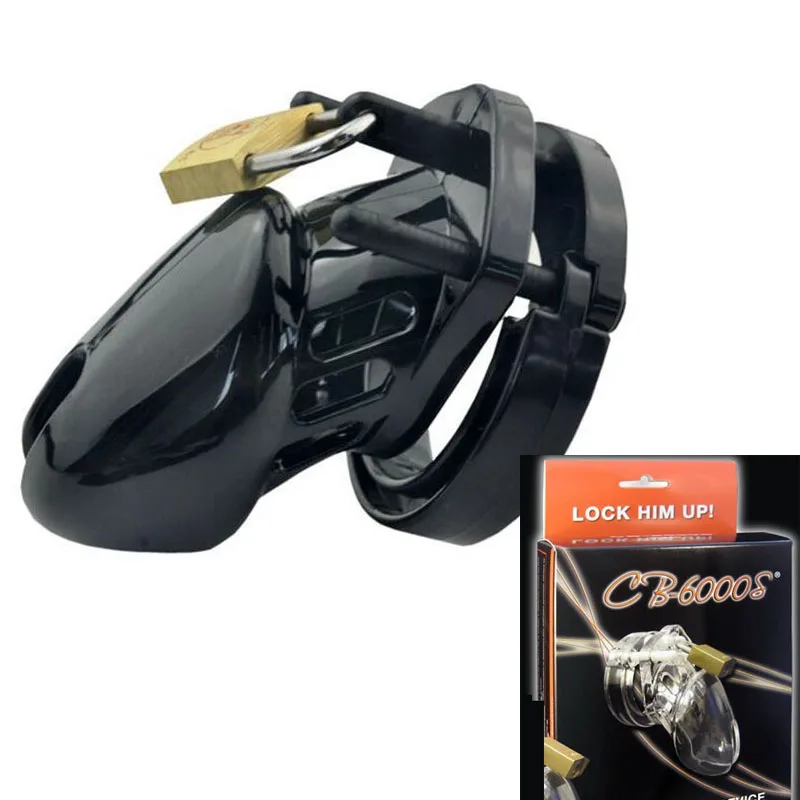 Прозрачное/черное пластиковое устройство верности CB6000S /CB6000 клетка на член замок