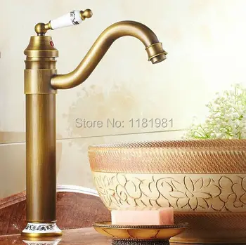 

New Style Basin Faucet Antique Fnishing Brass 360 roatable taps bath mixer basin faucets hot and cold torneiras vintage XR903
