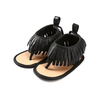 

Black color baby shoes moccasins baby boy girl sandals first walkers soft sole non-slip new tassels infant kids shoes.CX142A