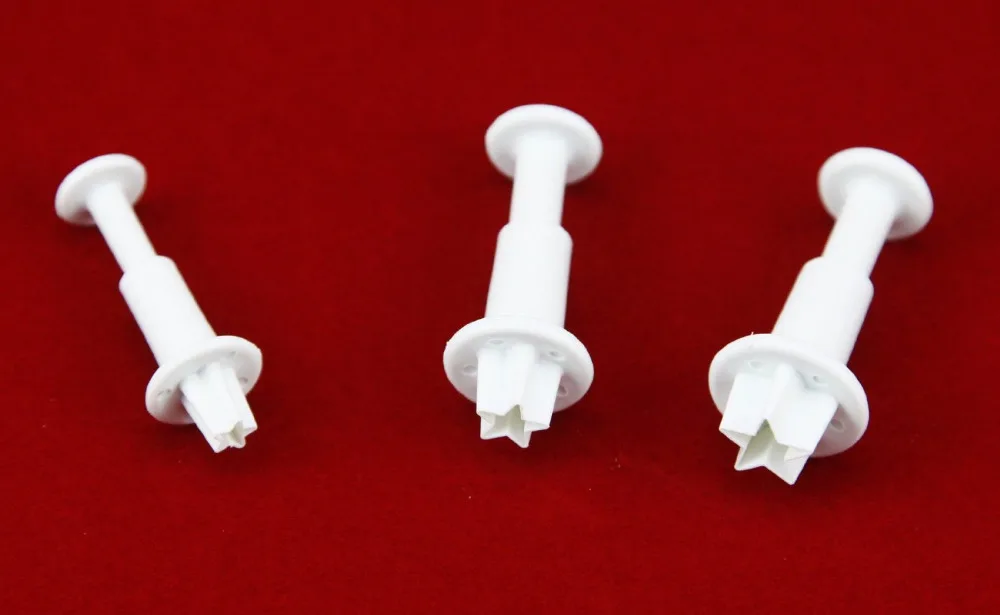 

Set of 3pcs Small Star plunger Cutter cake decorating fondant embossing tool