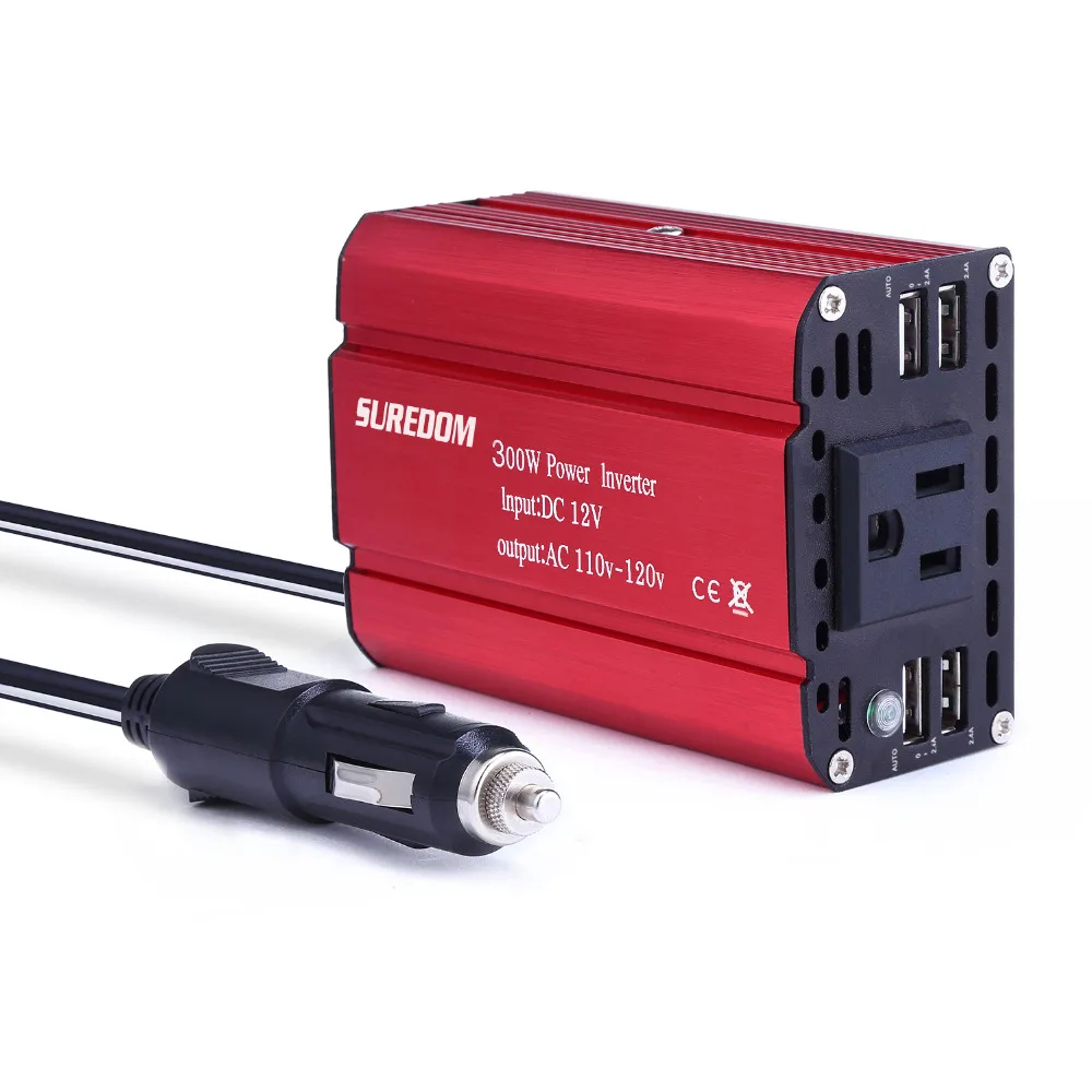 300w Car Power Converter Peak Power 600w Dc 12 24v To Ac