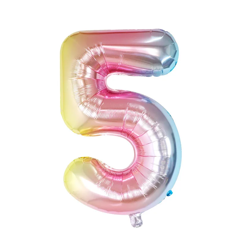 1 шт. 30 дюймов градиентные воздушные шары из фольги в виде цифр на ...
