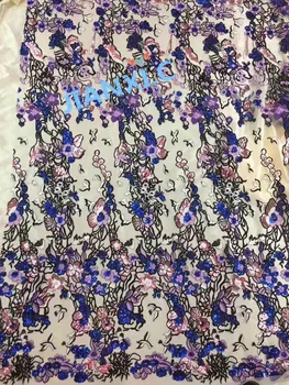 

pretty DiuDiu-61416 Tulle net Lace Fabric with sequins flower embroidered net Lace Fabric for party dress