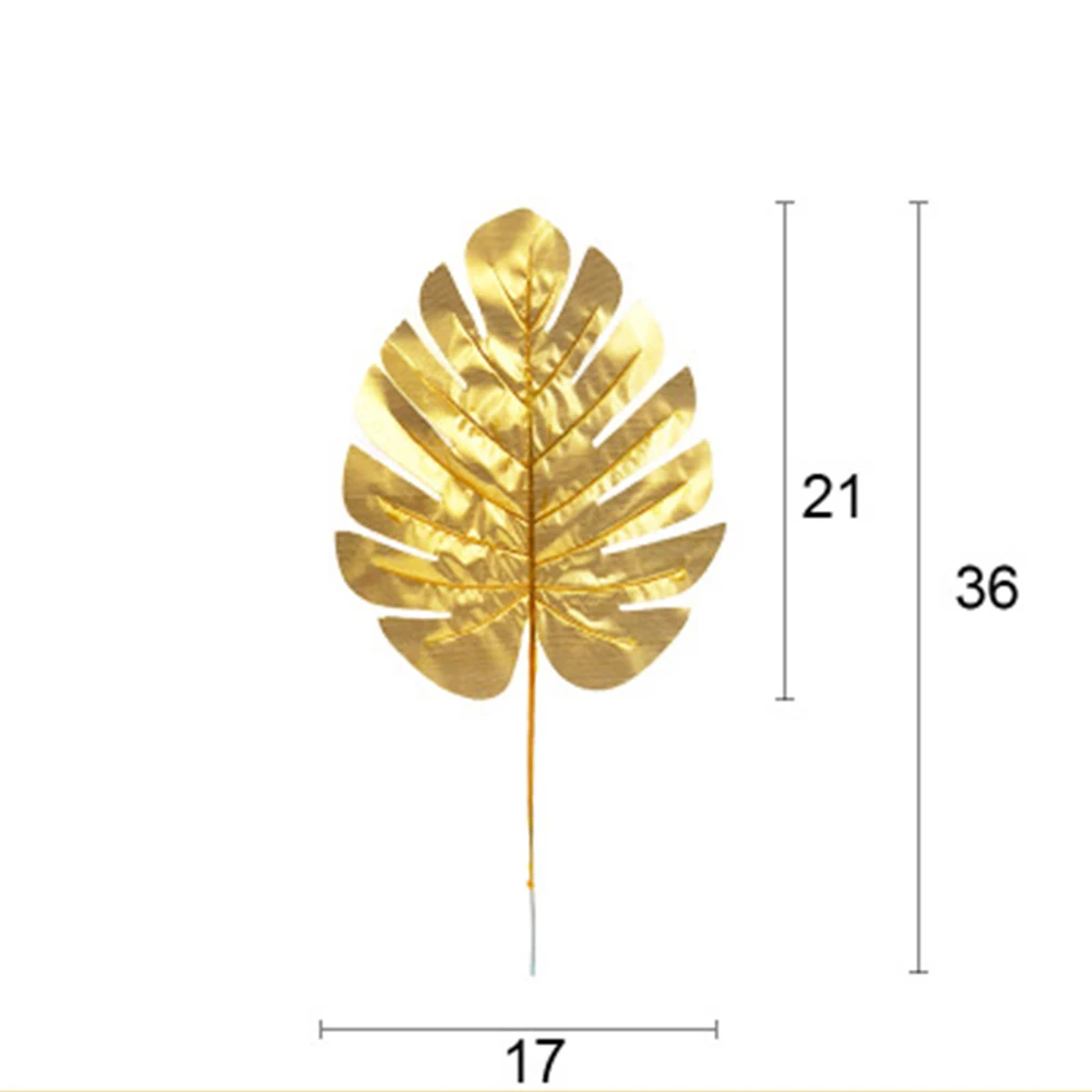 Для дома Свадебная вечеринка украшения Золотой Имитация монстера листья в форме Панциря Черепахи искусственные декоративные листья