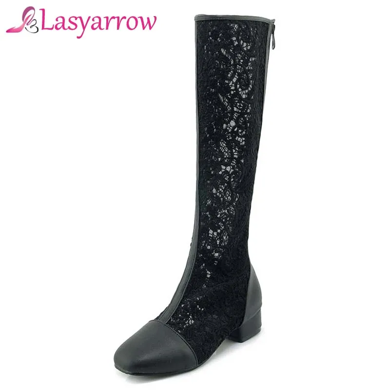 Lasyarrow/модные пикантные женские босоножки на толстом каблуке с квадратным носком