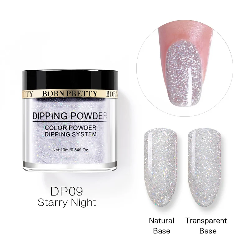 BORN PRETTY Dipping Nails градиентный французский Dip nail Powder 10 цветов Блеск для ногтей нет необходимости УФ светодиодный светильник для украшения ногтей - Цвет: BPDP09