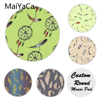 

MaiYaCa Beautiful Anime Dream Cather Feather Gold Silicone Pad to Mouse Game New Personalized print Mousepad
