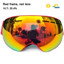 GOG-4100 зимние Магнитные соединения лыжные очки UV400 Анти-туман Лыжная маска снежные очки сноуборд лыжные очки для мужчин и женщин
