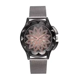Модные кварцевые наручные часы темперамент модные женские часы женские Нержавеющая сталь женские часы алмаз Montre Femme
