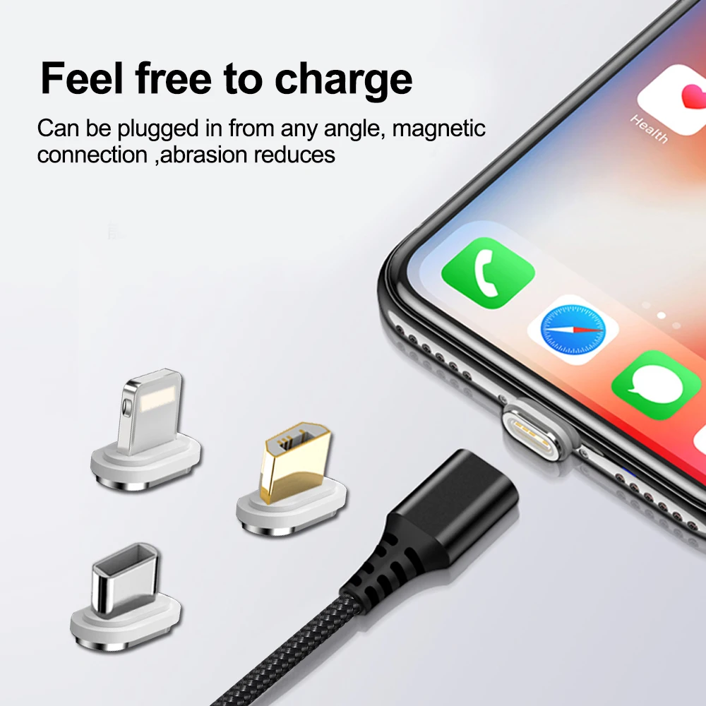 Swalle 1 м 2A магнитный USB кабель для samsung для iPhone X 8 7 6 кабель Micro usb type C кабель быстрая зарядка кабель зарядное устройство шнур