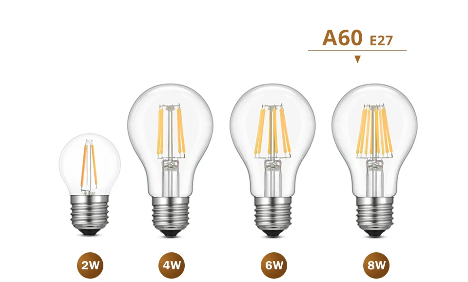 Светодиодный ламп накаливания E27 Ретро Эдисон лампы 220V E14 Винтаж Свеча светильник лампочка Люстра Замена 20 Вт 40 Вт 60 Вт 80 Вт можно использовать энергосберегающую лампу или светодиодную лампочку
