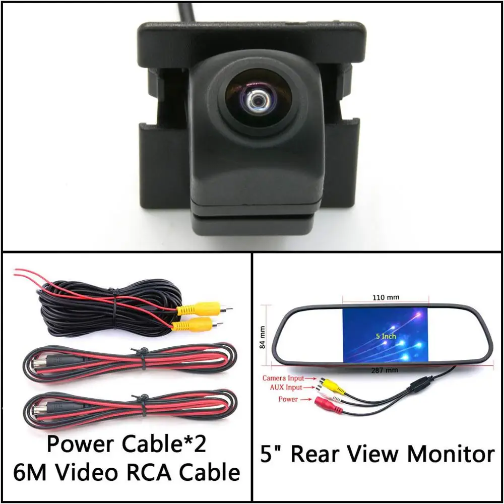 175 градусов HD камера заднего вида для Mazda CX-3 автомобильный монитор заднего вида - Название цвета: Cam N 5 inch Mirror