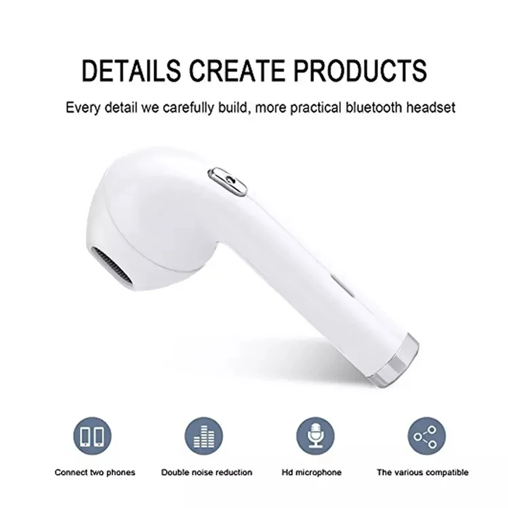 Mini TWS I8 Bluetooth Earphone Twins Wireless Earbuds With Mic Headset For Samsung Galaxy S8 Xiaomi iPhone 8 7 X Huawei Meizu LG (3)