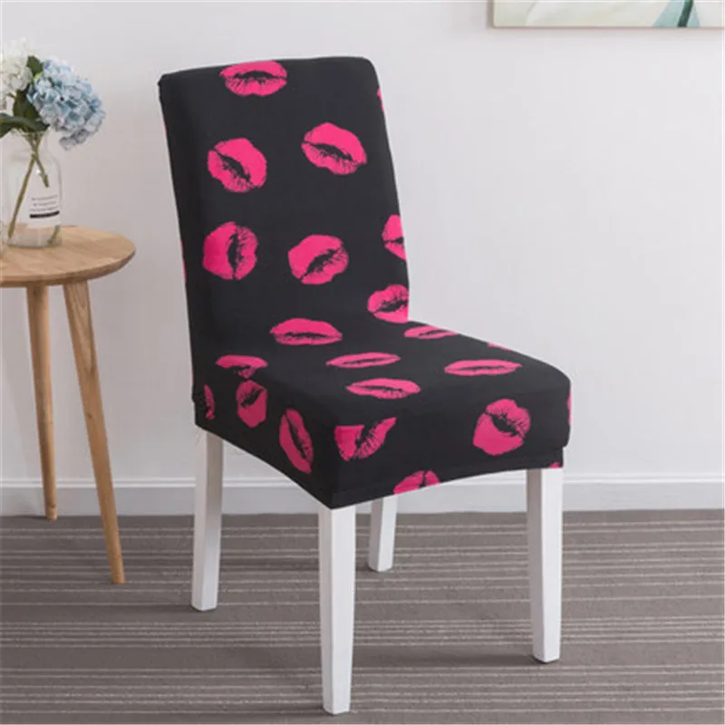 

Home Chair Cover Decor Printed Anti-Dirty Elastic Stretch Seat Cover Used For Wedding Party Kitchen Dining Room Office