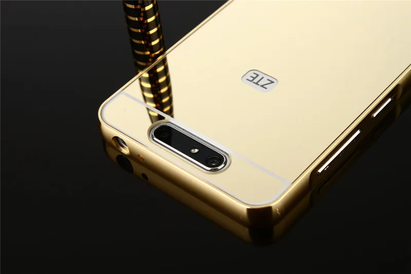 For ZTE Blade V8 case Luxury Rose Gold Aluminum Mirror Back Cover Case For ZTE V8 V 8 Case Protective Phone Bags For ZTE Blade V8 case Luxury Rose Gold Aluminum Mirror Back Cover Case For ZTE V8 V 8 Case Protective Phone Bags