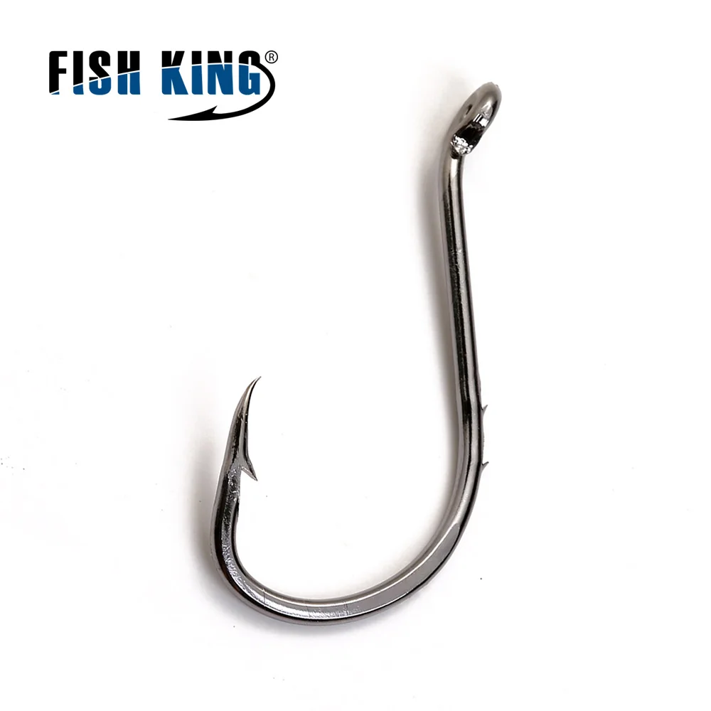 FISH KING 50 шт./лот 92155 мягкие рыболовные крючки из высокоуглеродистой стали для ловли