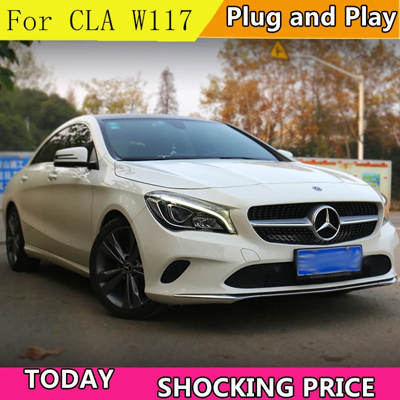 Стайлинга автомобилей фара для Mercedes Benz CLA 17 18 светодиодный Автомобильные фары