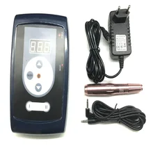 LCD Screen Swiss Motor Permanent Makeup Eyebrow Lips Tattoo Machine EasyClick Needles For Rotary Dermographe Kit