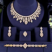 Jankelly горячая Распродажа африканские 4 шт наборы свадебных ювелирных изделий Новая Мода Дубай полный набор украшений для женщин Свадебные аксессуары дизайн