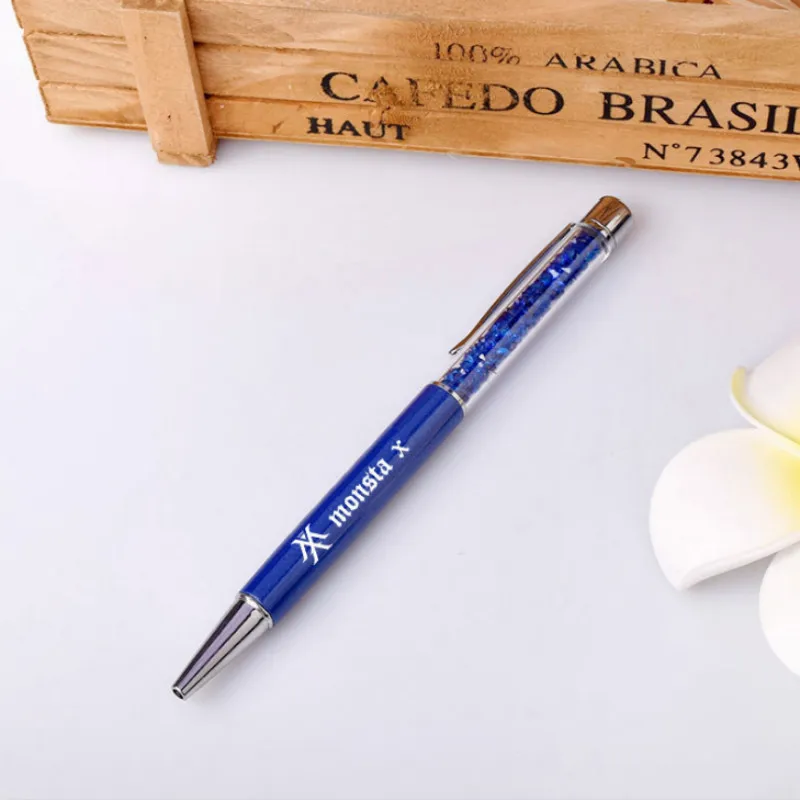

1 Pcs Fashion Kpop Monsta X Ballpoint Pens Crystal Diamond Ballpoint Pens Gift Office School Stationery