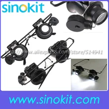 Ювелирный ремонт часов 20X лупа увеличительное светодиодный светильник Стекло Лупа es Рука помощи Лупа 9892A-II