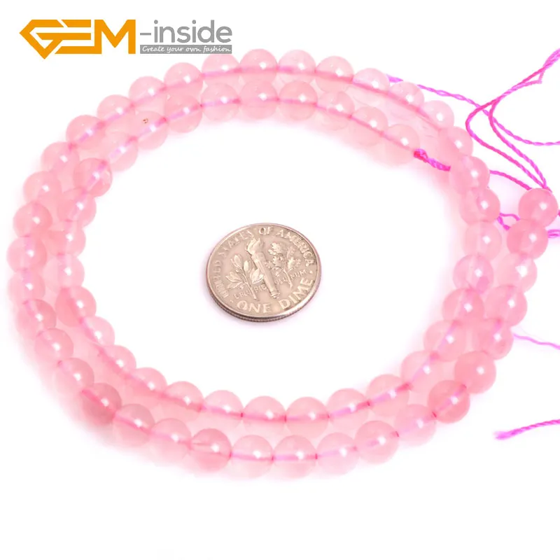 Круглый мадагаскарский натуральный розовый Quartzs кристаллы драгоценные камни для изготовления ювелирных изделий бусины DIY 15 дюймов прядь - Цвет: 6mm AAA Grade
