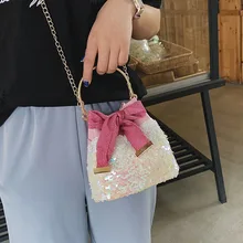 LJL-Женские сумки через плечо, летняя дикая сумка-мессенджер, модная сумка на плечо с цепочкой, блестки, океанская сумка из искусственной кожи, мини-сумка для отдыха