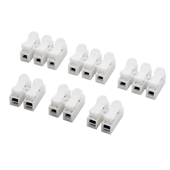 

30pcs lot 2 3 Pins Electrical Cable Connectors CH2 CH3 Quick Splice Lock Wire Terminals Set 20x17.5x13.5mm