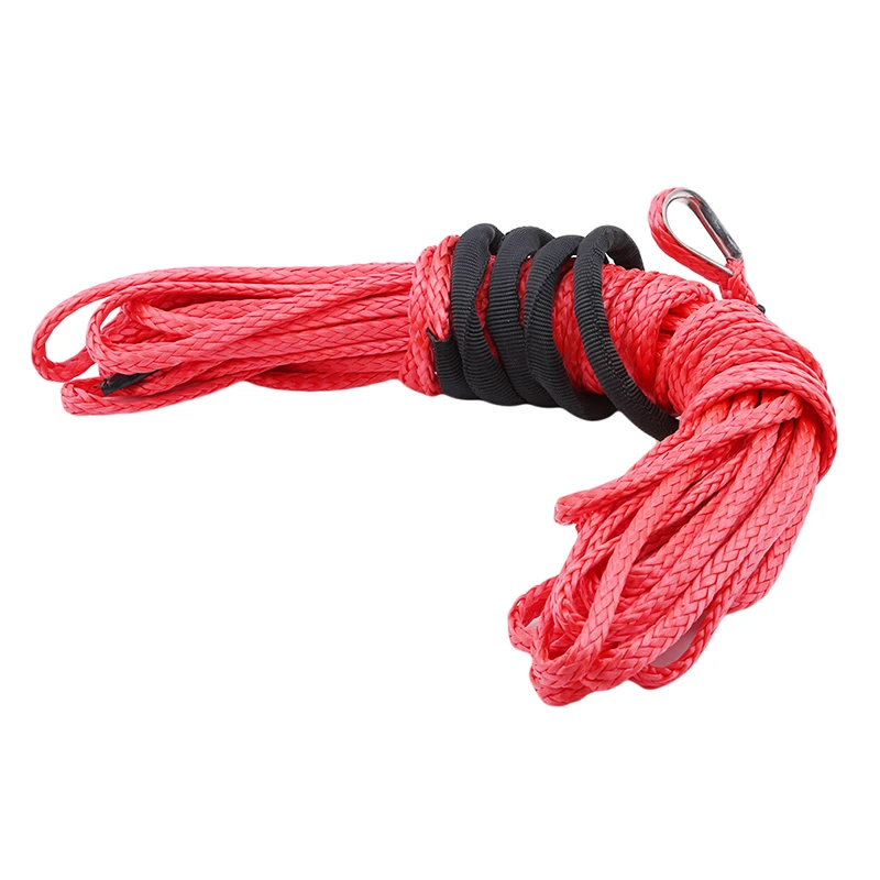 العملي الأحمر سيارة حبل رفع الاصطناعية الألياف كابل خط فائقة الجزيئية دائم الجر حبل سحب الحبال