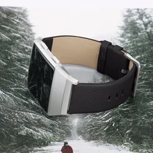 Высококачественный кожаный ремень роскошь подлинный ремешок Замена аксессуары Браслет для Fitbit Ionic Smart