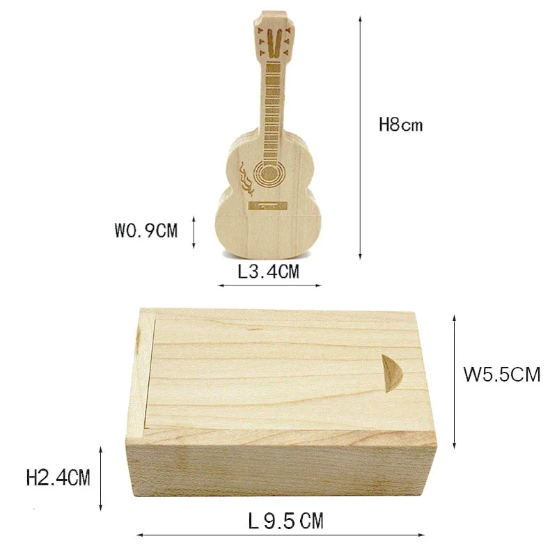 JASTER(более 10 шт. бесплатный логотип) деревянная гитара+ коробка usb флэш-накопитель деревянный Флешка 64 ГБ 16 ГБ 32 ГБ карта памяти U диск свадебные подарки