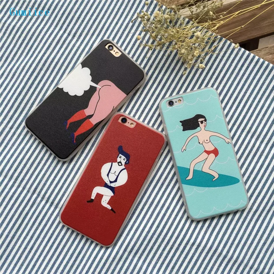 Gumiice phone cases For iPhone 6/6s Fart odor patter Silk lines glossy