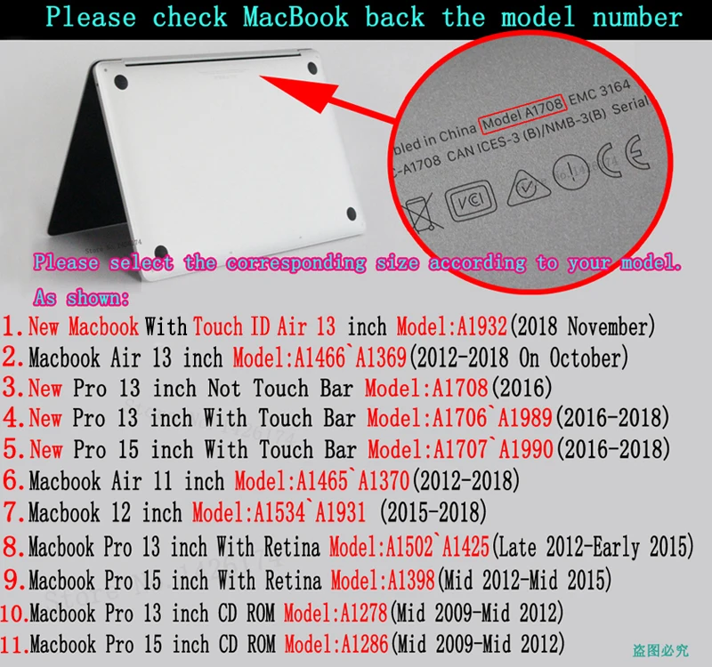 Новинка, чехол для ноутбука с принтом ZAIWJ для MacBook Air retina Pro 11, 12, 13, 15, для Mac book, 13,3 дюймов, с сенсорной панелью, чехол для клавиатуры