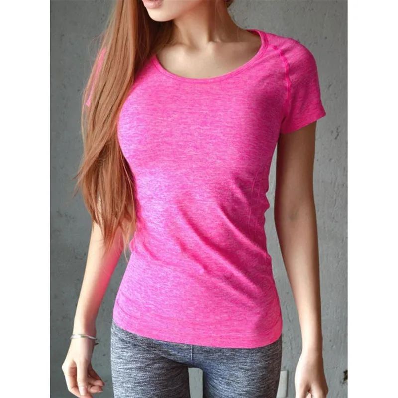 

Quick-Drying Women professional fitness sports perspicuousness short-sleeve exercise clothes T-shirt running Outdoor