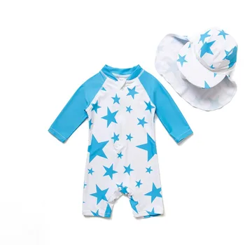 

Baby Boys' Swimwear UPF 50+ Sun Protection Long Sleeves One Piece Sunsuit