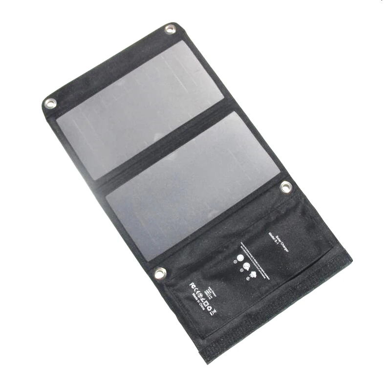 

(Drop shipping) 15W Portable Solar Charger Waterproof 5V Solar Panels Dual USB Ports Solar Charger Power Bank for Mobile Phone