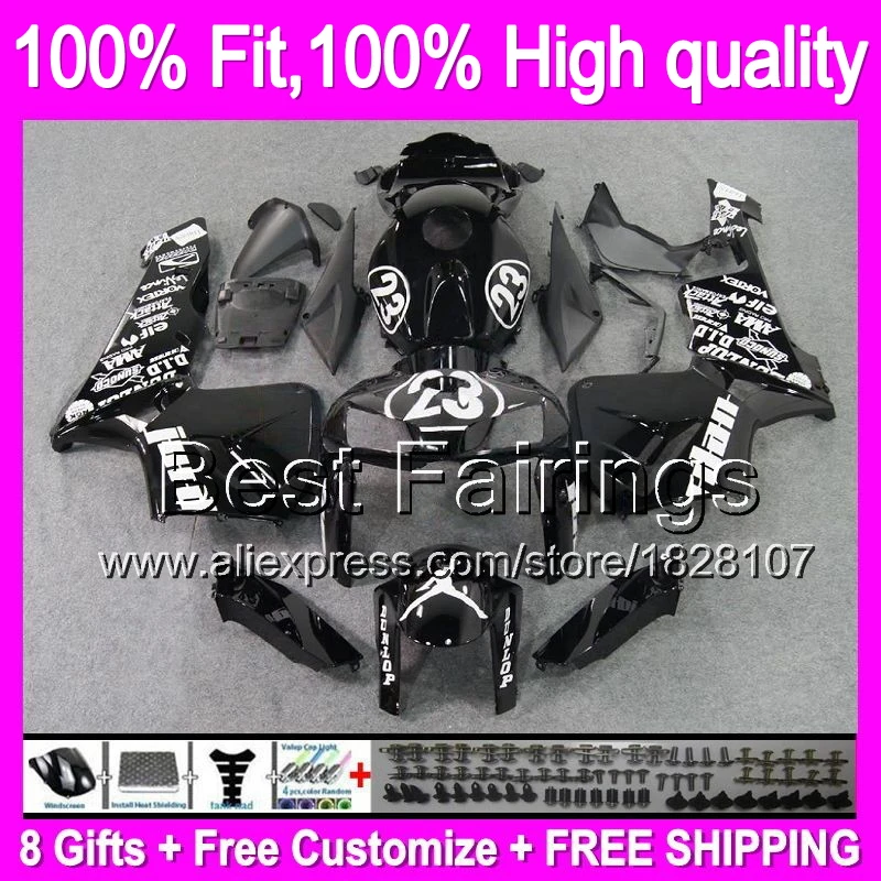 

Fairing For HONDA Injection CBR600RR 05-06 Black 23 # 25B9 CBR600 RR F5 CBR 600RR 600 RR 05 06 2005 2006 black Jordan +decal