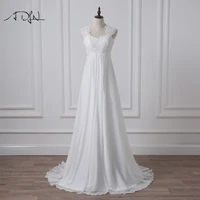 ADLN Maternity Empire Wedding Dress Customized White/Ivory Chiffon Bridal Gown for Pregnant Woman Plus Size Robe de Mariee 1
