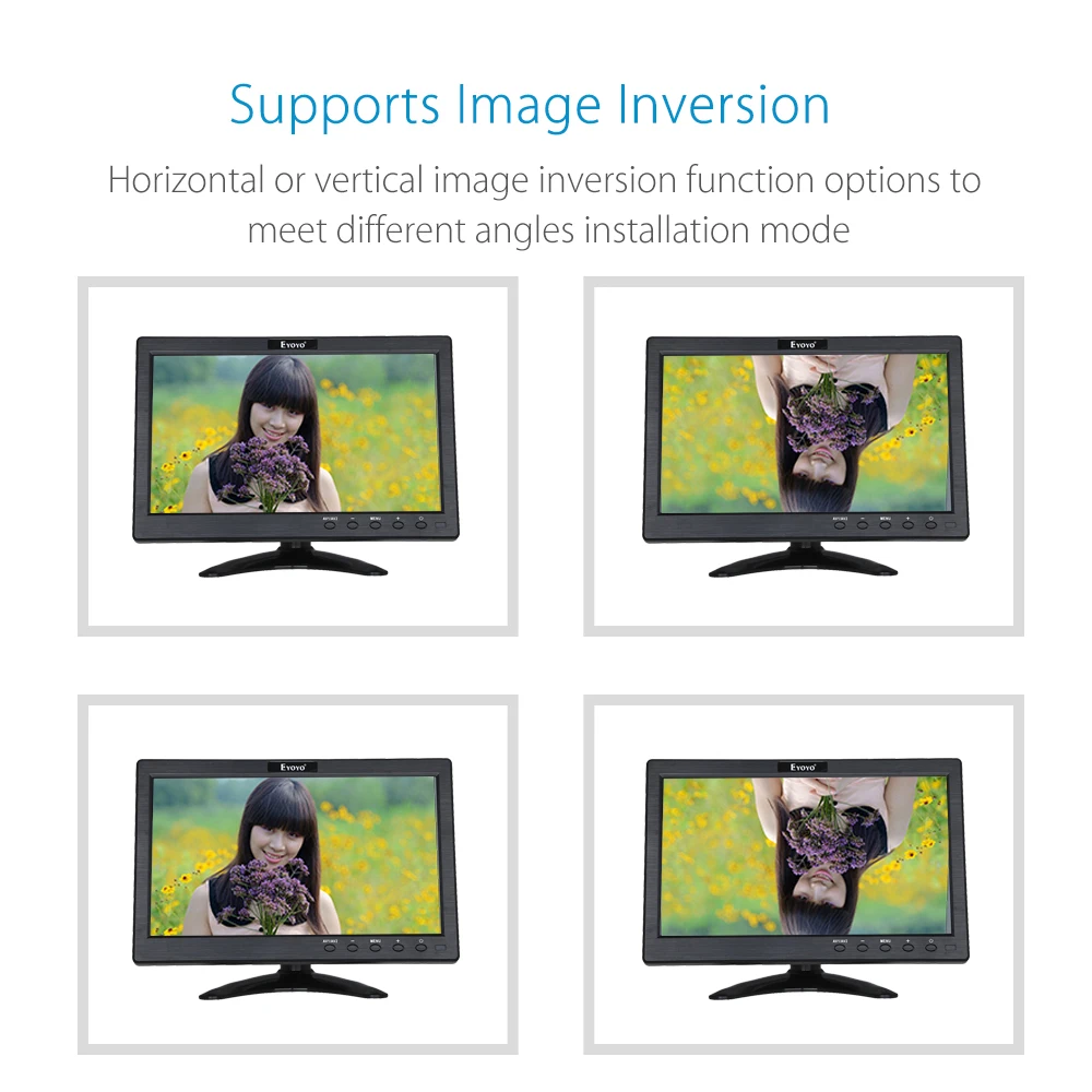 Eyoyo EM12N 10 дюймов ЖК-дисплей Цвет 1024x600 монитор HDMl BNC AV VGA для видеонаблюдения DVR FPV VCD безопасности камера