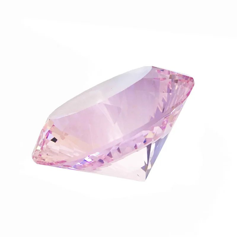 Pink 120mm 1pcs Multifaceted Crystal Glass Diamond Fengshui Paperweight Ornaments For Home Child Gift Fashion |