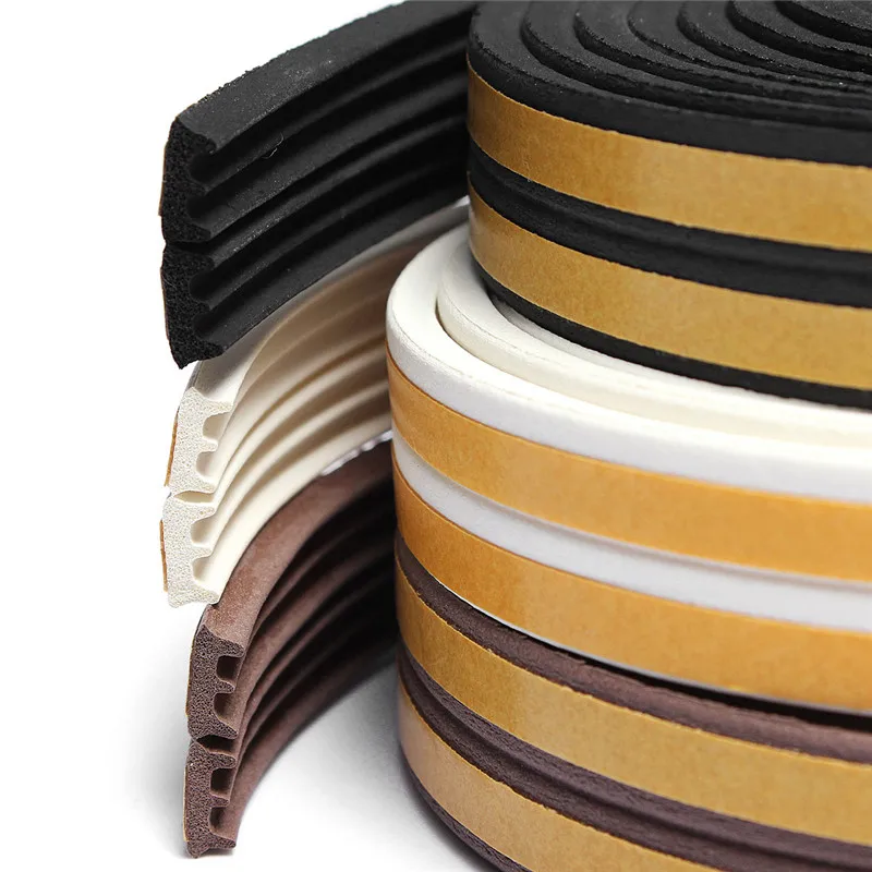 

5M D/E/P Type Foam Draught Excluder Self Adhesive Window Door Seal Strip For Door Accessories