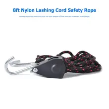 2,5 м/8 футов нейлоновое крепление шнур безопасности веревка с крючками для крыши автомобиля каяк каноэ грузовик груз