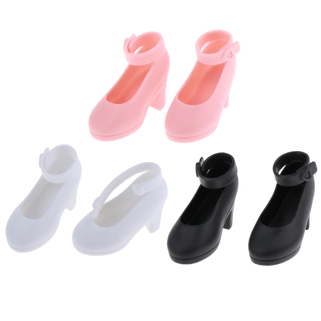 Fashion 1/4 BJD Shoes Plastic Jelly Sandals High Heel Shoe for Supper Dollfie PB Kurhn Jointed Doll Clothing Accessory, 3 Colors