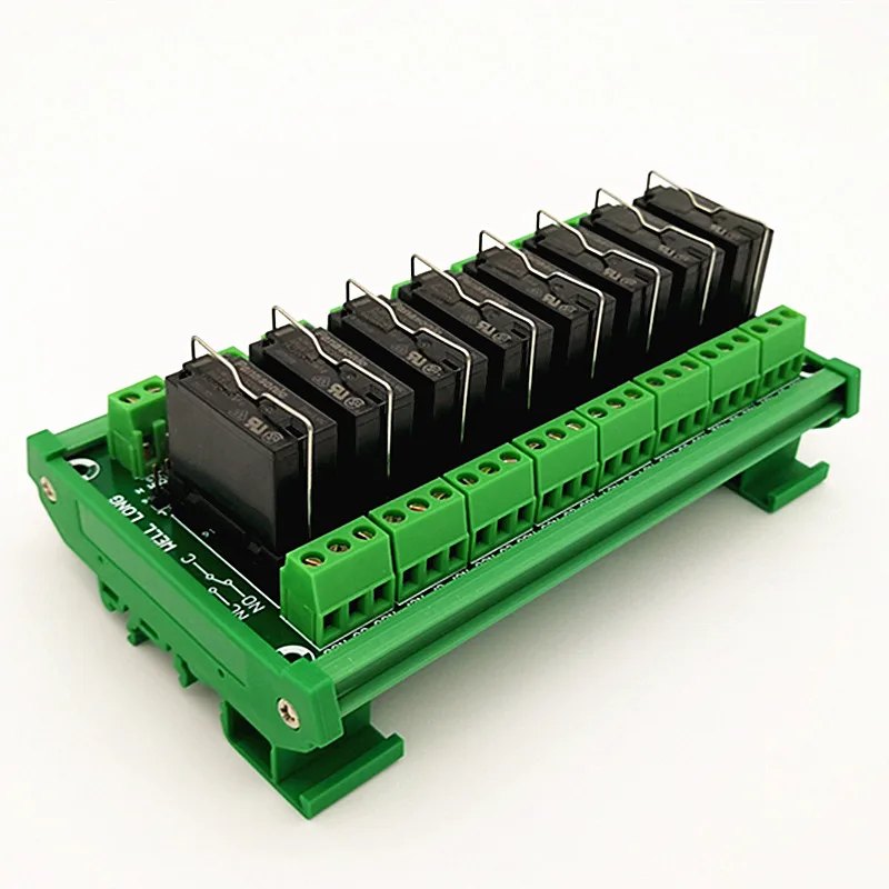 DIN рейку 8 DPDT 5A Модуль интерфейса реле питания, JW2SN-DC24V реле