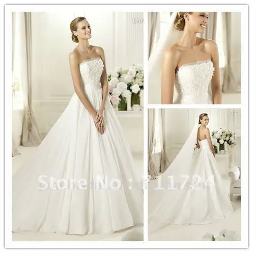 Aline Organza Strapless White Linen Wedding Dress In Dresses Aline Organza Strapless White Linen Wedding Dress