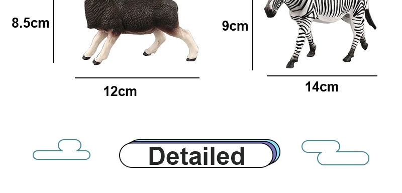 African Wild Animals Toys Antelope Zebra  Cattle Bull Argali Model Action Figures Lifelike Collectible Dolls Figurine Decor Gifts_03