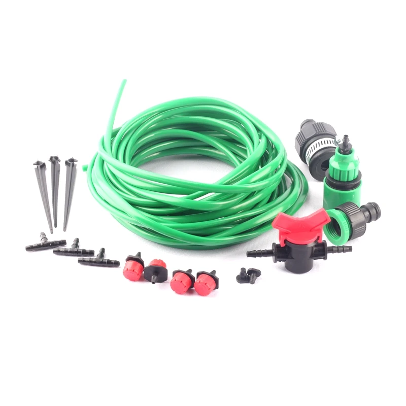 

5~30m Micro Drip Irrigation System 4/7mm Green Garden Hose Bonsai Flowr Watering Kit DIY Home Garden Trickle Irrigation Kits