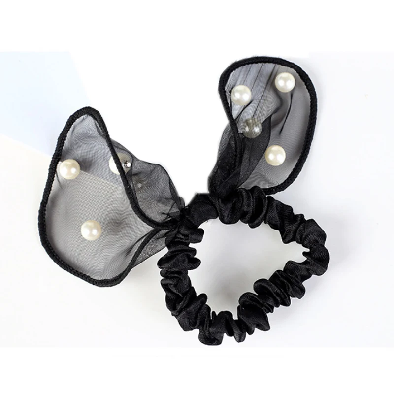 Korean style pearl beaded hair ties Scrunchies Elastic hairband Ponytail Holders women  Hair Rope Rubber gum Hair Accessories