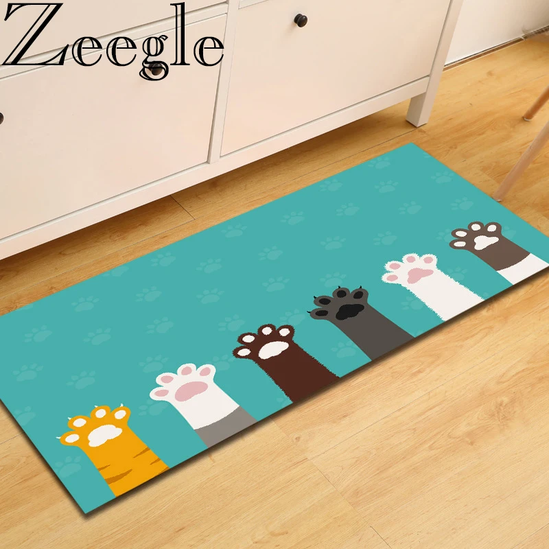 cheap Cartoon Kids Bedroom Bedside Floor Mats Front Door Mat Outdoor Welcome Entrance Doormat Flanne Anti Skid Kitchen Carpet Mats